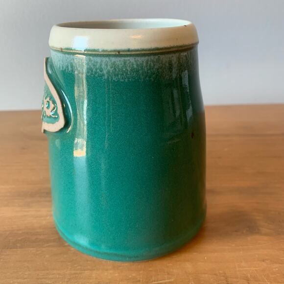 Whitefish Pottery Fish Coffee Mug Ceramic Whitefish Montana Handmade Green - Picture 4 of 9